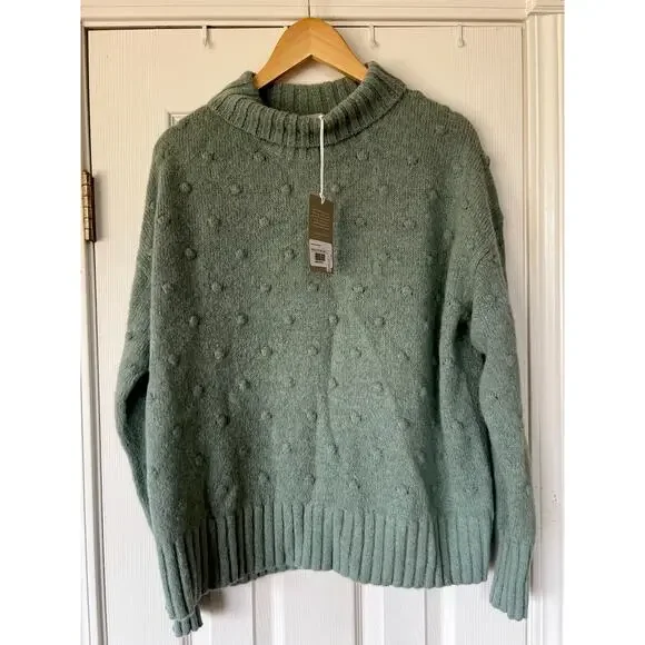 NWT Everlane The Alpaca Pom-Pom Turtleneck Sweater Size Small Wool - Picture 5 of 14